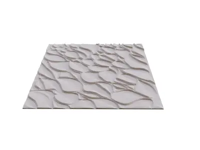 modern panel wall decor set wall relief mural CNC 79  3D model