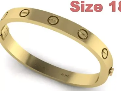  Bracelet Love Size 18 3D print model