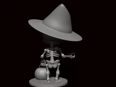 Skeleton Halloween Celebration Free 3D print model