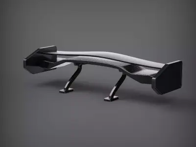 Spoiler tuning carbon industrial mechanical 3D model