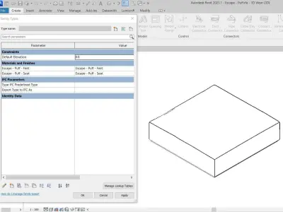 Escape Sofa - Puff by Artefacto Free 3D model