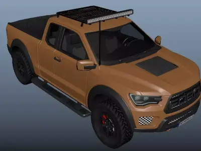 Ranger Raptor Low-poly 3D model