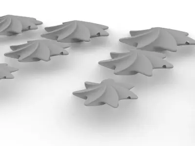 Decoration Stars For Chirstmas tree 3D print model
