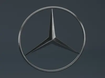 Mersedes Benz Emblem Logo 3D model