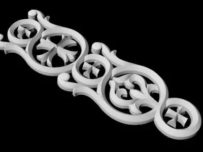 Central decor ornament for furniture 3D model 222
