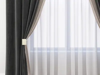 Set 87 Curtains 3D model