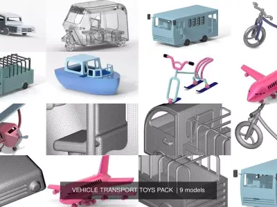 VEHICLE TRANSPORT TOYS PACK 