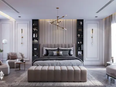 Modern Master Bedroom 3D model