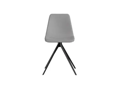 Petite Grey Swivel Dining Chair 3D model