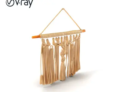 Macram Wall Hanging Art Intricate Knots model pack Low-poly 3D model