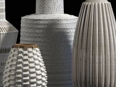 decorative vase 3D model 6