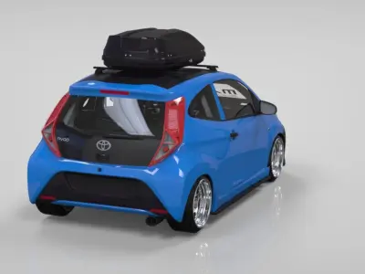 TOYOTA AYGO 2022  Low-poly 3D model