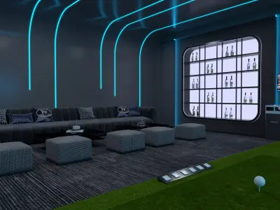 golf interior  3D model