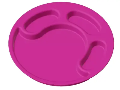 Plastic Exquisite Partition Plate 3D model