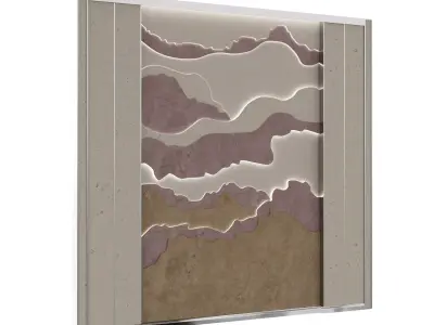 stone wall panel 3D model purchase