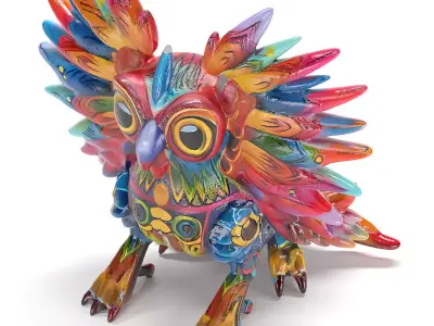 alebrije owl 03 3D model