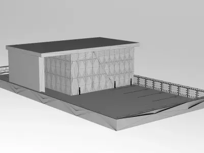 Car Park Car Scene 3D model