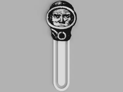 El Eternauta Mask Head Logo 2 Bookmark for books Free 3D print model