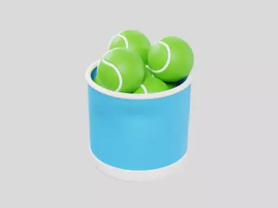 Tennis Ball Bucket 3D model