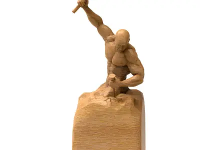 3D Model STL Sculpture bodybuilding 3D model