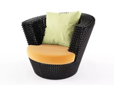 Modern Sofa armchair Low-poly 3D model