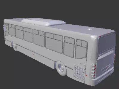 City Bus Low-poly 3D model