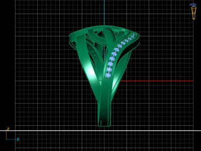 Women Ring 3DM Womens Ring 3d models 3D print model 3D print model 29