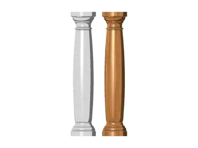Curved classical column 3D print model