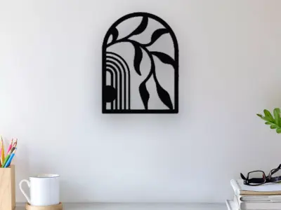 Leaf Wall Art 3D print model 10