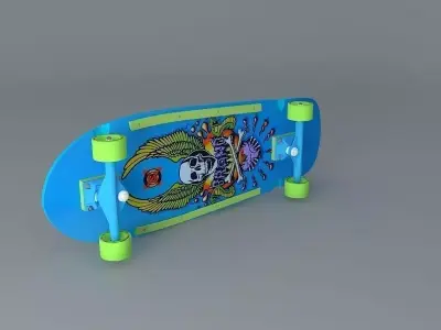 1985 X Con model skateboard Free 3D model