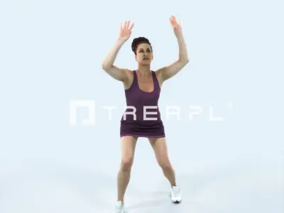 Yearn 11I Volleyball Overhead Sports Woman Low-poly 3D model