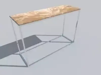 console table with marble top Free 3D model