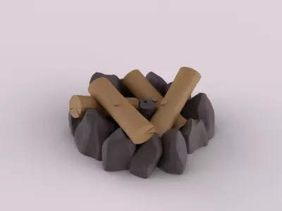 Decorative Campfire Incense Stick Holder 3D print model