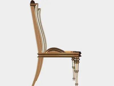 Carved chair for cnc 16 3D model
