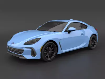 Subaru BRZ 2022 Low-poly 3D model