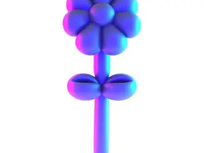 Sunshine Flower Balloon Decoration Props Second Life toy 3D print model