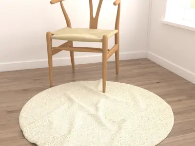 Round Rug Set 178 3D model