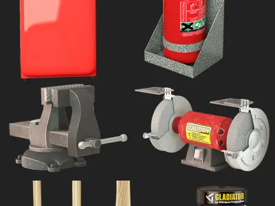 Auto workshop Gladiator Collection 3D model