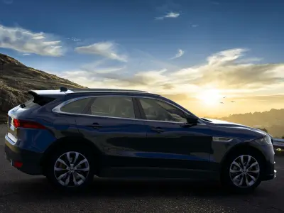 Jaguar F-PACE car model Low-poly 3D model