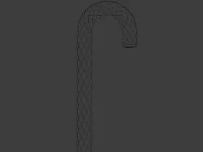 Stick candy red-green-white Low-poly 3D model