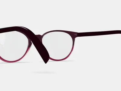 Blakeley Eyeglasses in Oxblood Fade 3D model