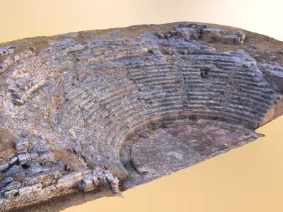 Roman Theatre Ruins Scan 3D model