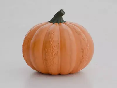 Pumpkin STL for 3D Printing Full and Hollow Versions 3D print model