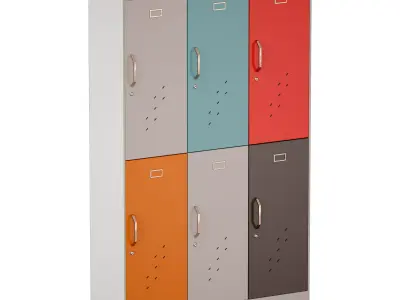 Sports locker for changing room 3D model