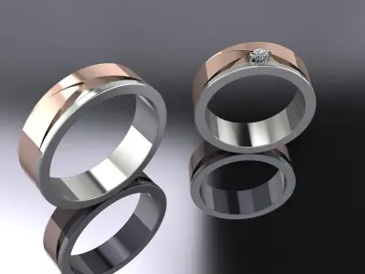 Wedding Ring Gold 3D print model