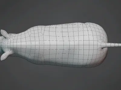 Rhinoceros Base Mesh Low-poly 3D model