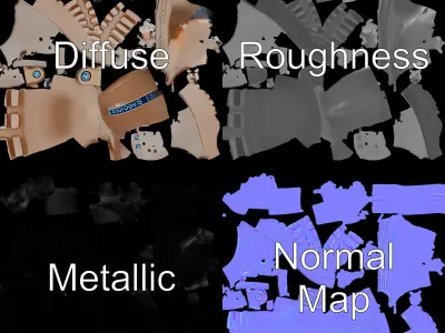 Casual Clog Footwear Model Pack Low-poly 3D model