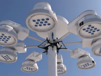 Light tower 01 Low-poly 3D model