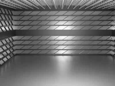  Hangar Interior Low-poly 3D model