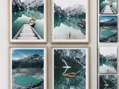 JUNIQE Water and mountains 3D model